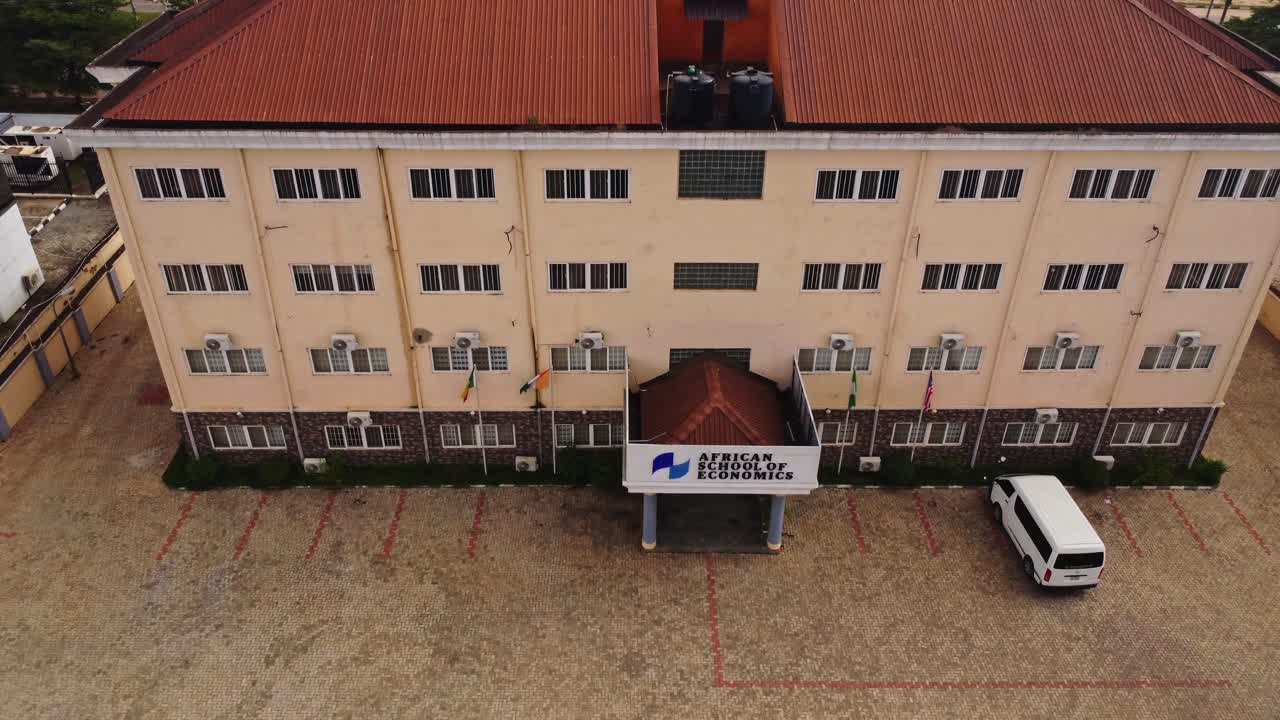 Jib down of the university building of the African School of Economics campus in Abuja, Nigeria