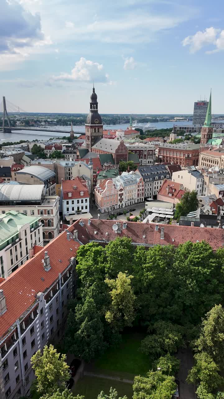 Rooftop view of the city of Riga, Latvia