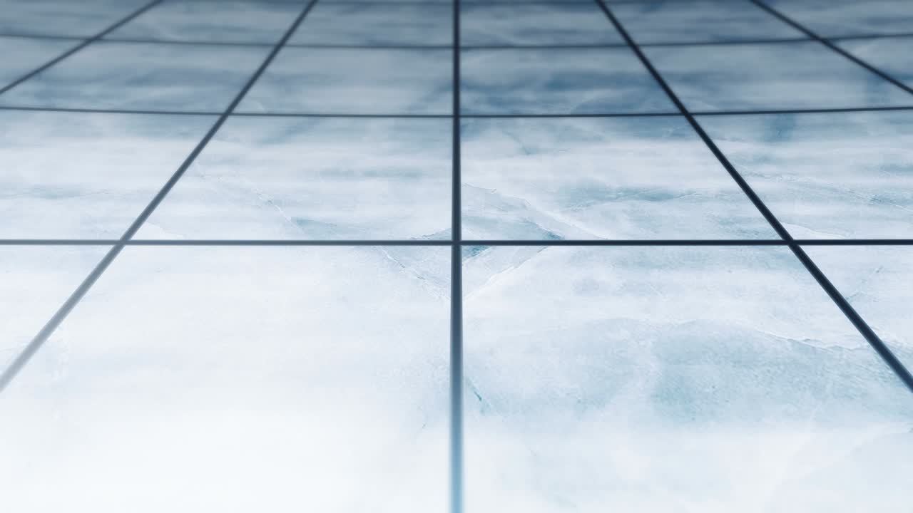 caminar en el suelo de mármol con espacio de copia. correr y caminar dar pasos. cerrar el pie del corredor. concepto de desafío de negocio. animación de bucle.