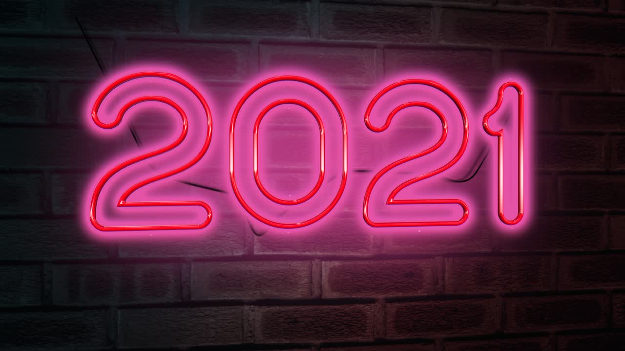 año nuevo 2021 neón