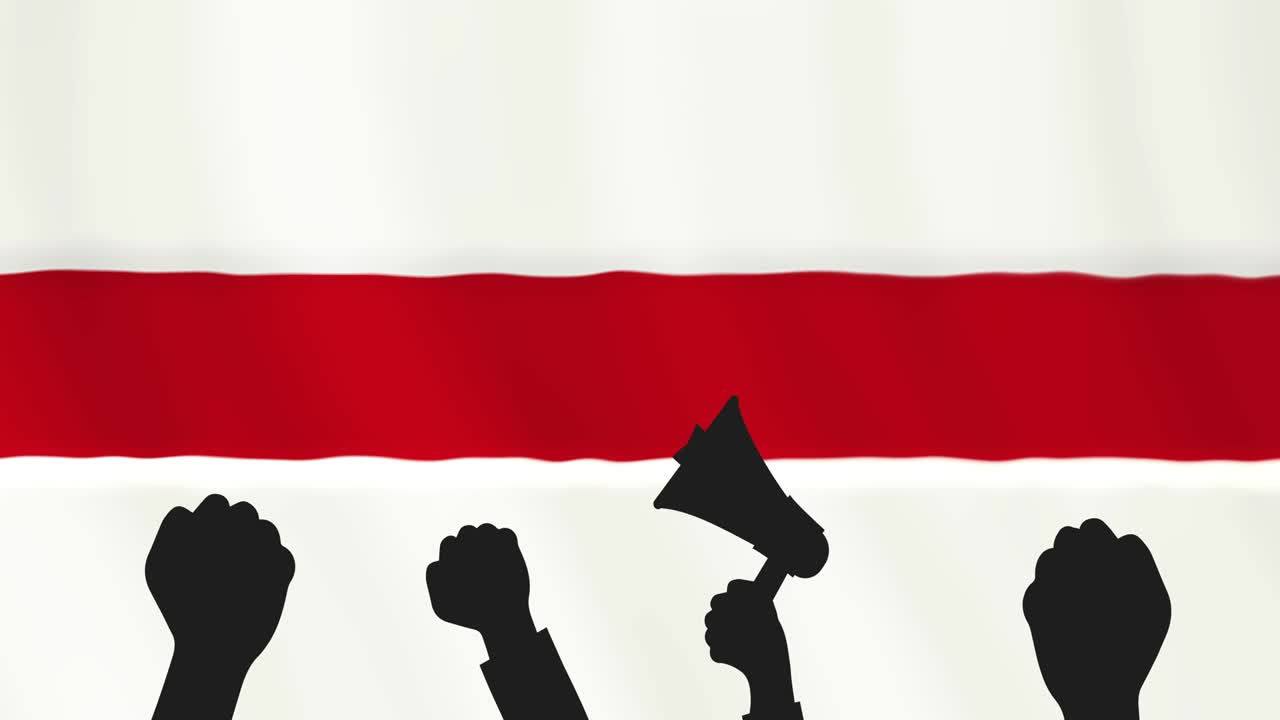 ベラルーシの抗議デモ - 4kビデオ解像度