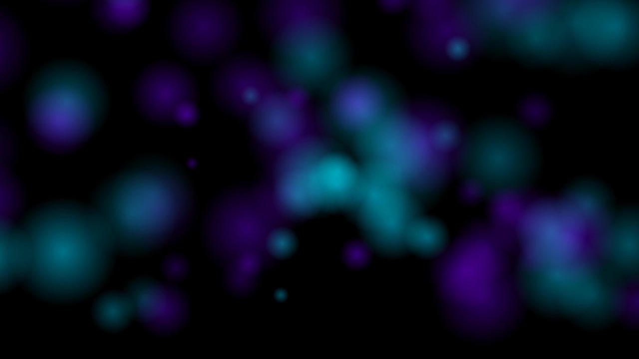 Abstract Motion Background with Floating Blue and Purple Bokeh Lights