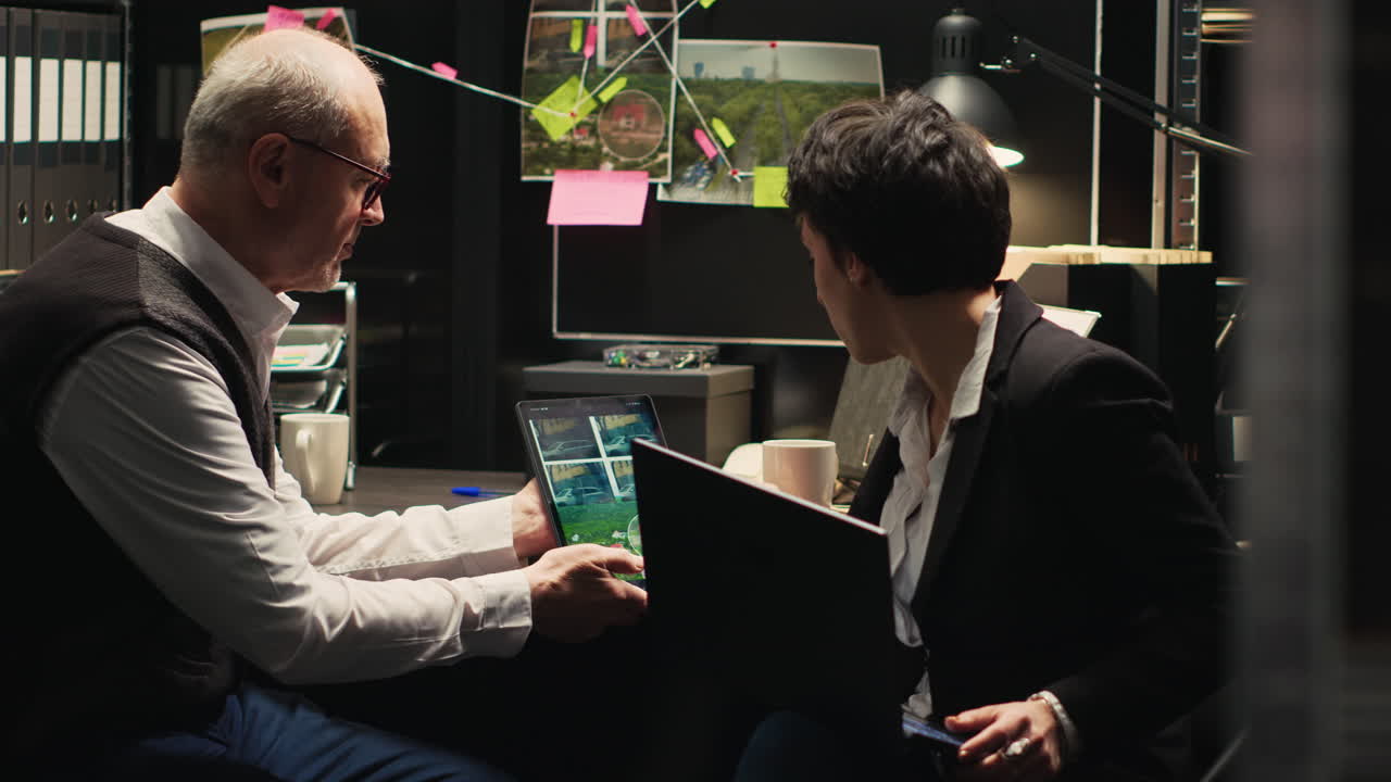 Detectives Working on Investigation in Office