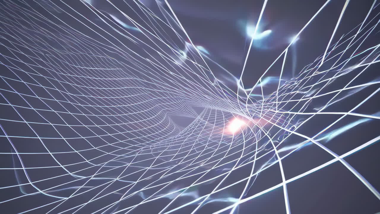 túnel de cuadrícula futurista abstracto