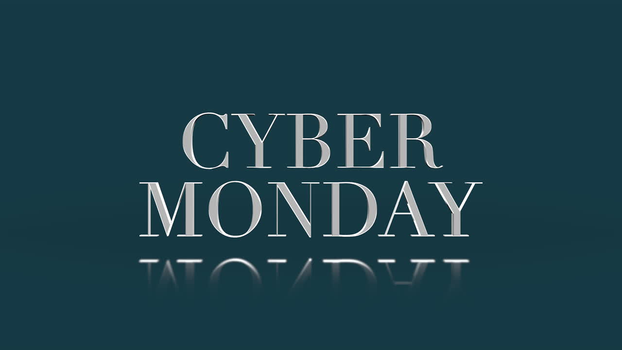 elegante texto del lunes cibernético en gradiente verde