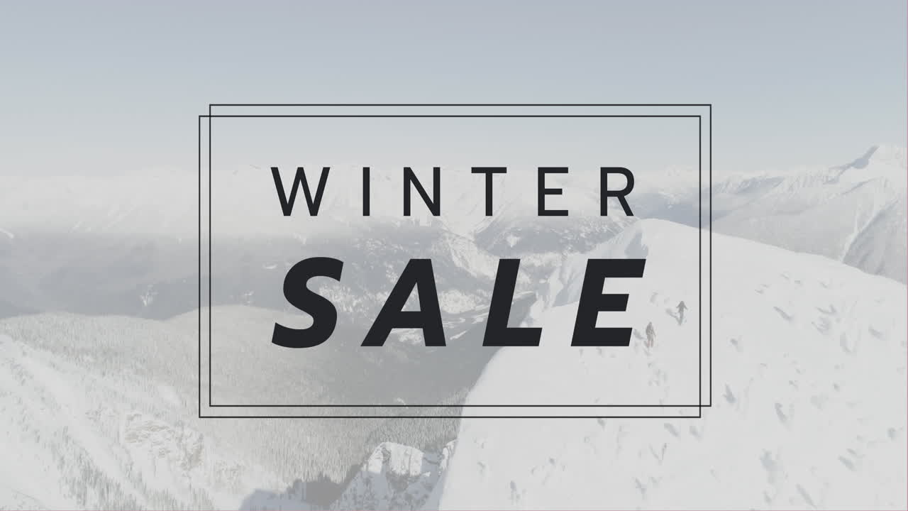 겨울 판매 4k의 디지털로 생성 된 비디오