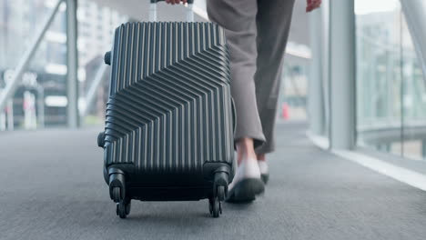 business, travel and feet walking in airport