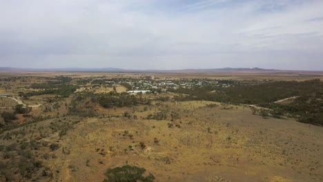 australian outback, aerial view towards orroroo, south australia