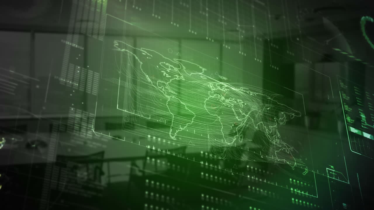 Animation of green data processing
