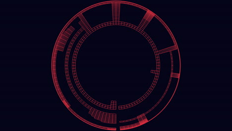 elementos abstractos de hud en pantalla digital negra