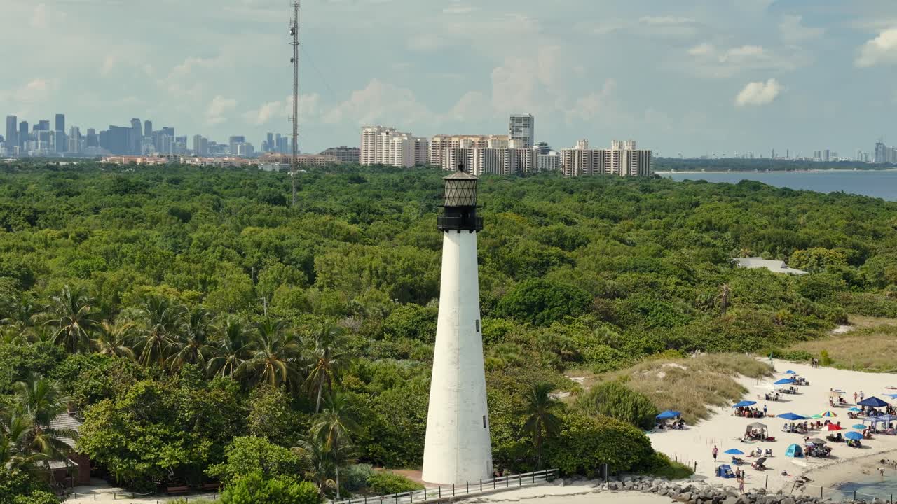 케이프 플로리다 등대 의 공중 사진