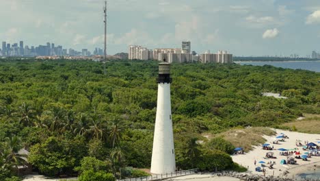 aerial view of cape florida light house