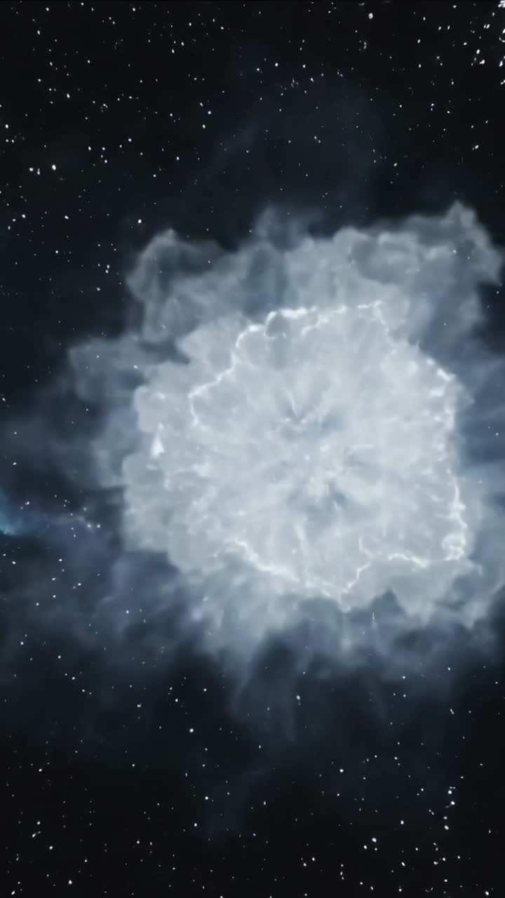 Bright Cosmic Explosion Dissipating into Nebula in Starry Space