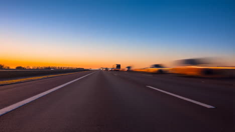 highway at sunrise