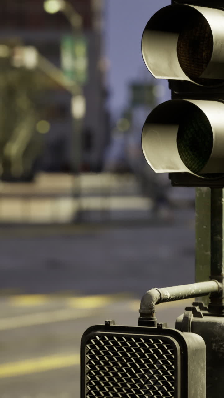 Tranquila encrucijada urbana iluminada por la suave luz de la mañana y tonos apagados