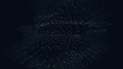 vibrant network illuminated points form intricate connection map