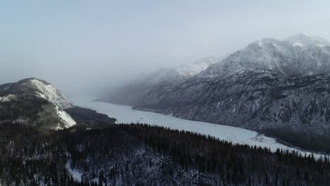 4k 60fps aerial footage of the matanuska river valley