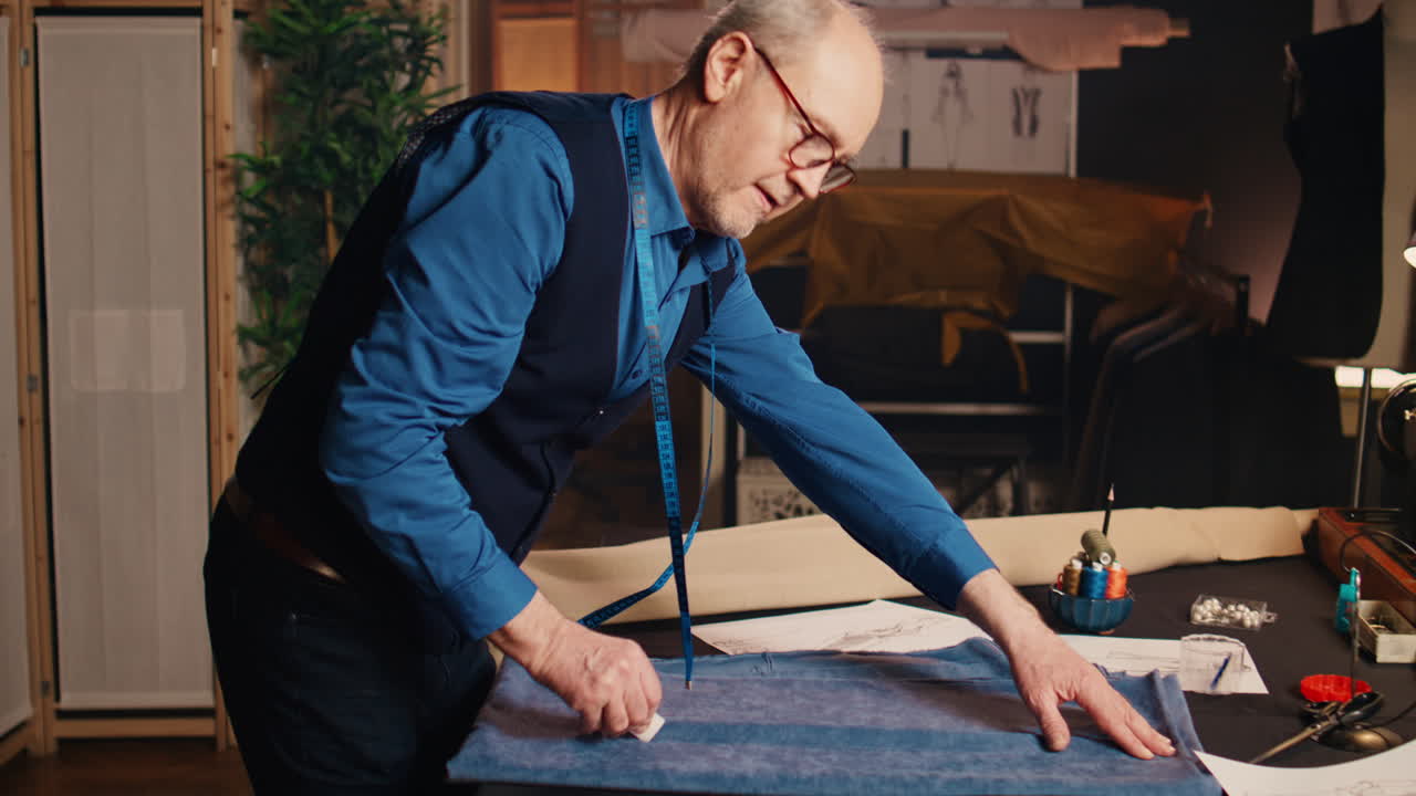 Senior couturier der fremstiller materiale