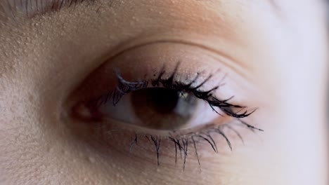 macro close up of right eye of 18 year old asian female