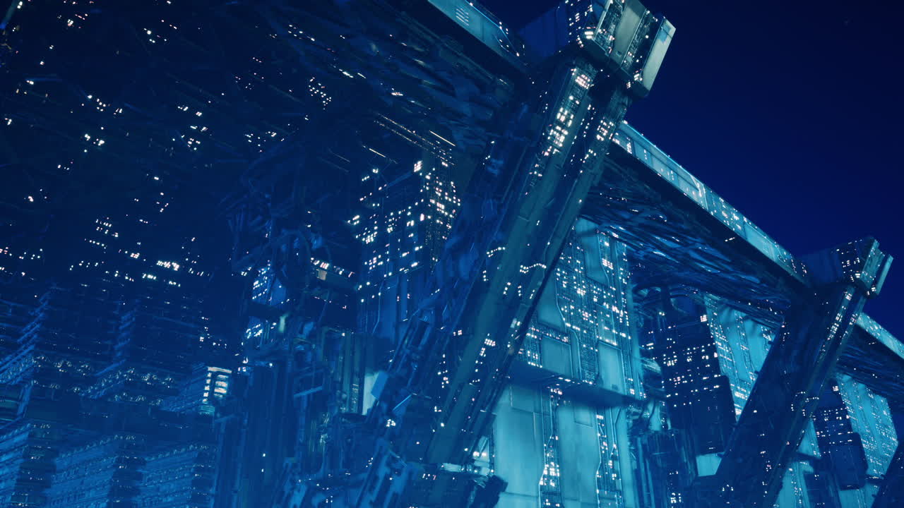 el paisaje urbano futurista en el cielo muestra arquitectura y tecnología avanzadas