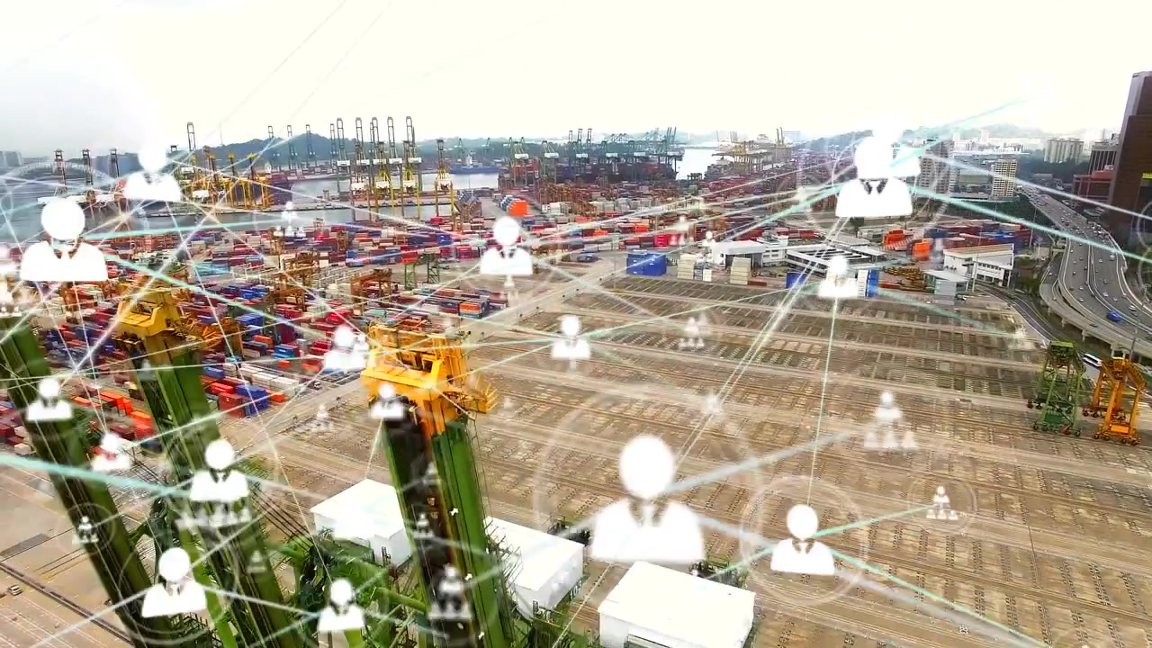. global connections technology data processing and digital interface