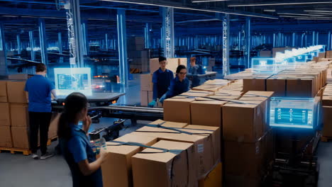 Automated Warehouse Operations with AGV and Workers
