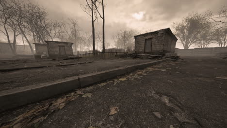 vista de la ciudad de pripyat de la zona de exclusión cerca de la central nuclear de chernobyl