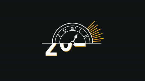 2023-Jahre-Mit-Goldener-Uhr-Auf-Schwarzem-Farbverlauf