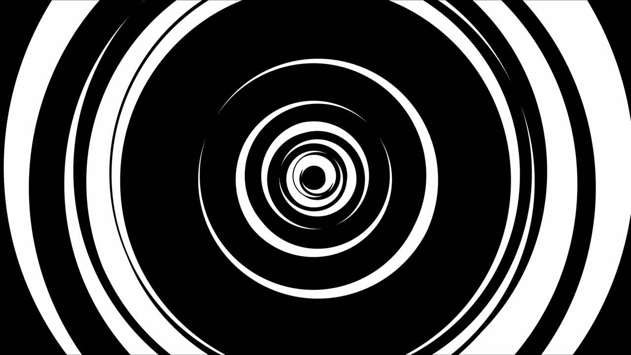 추상적인 검은색과 색의 나선형 패턴