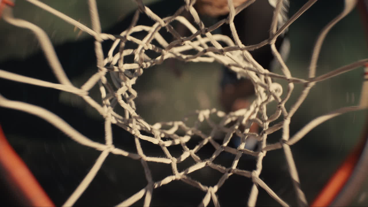 Basketball Hoop Close-Up View