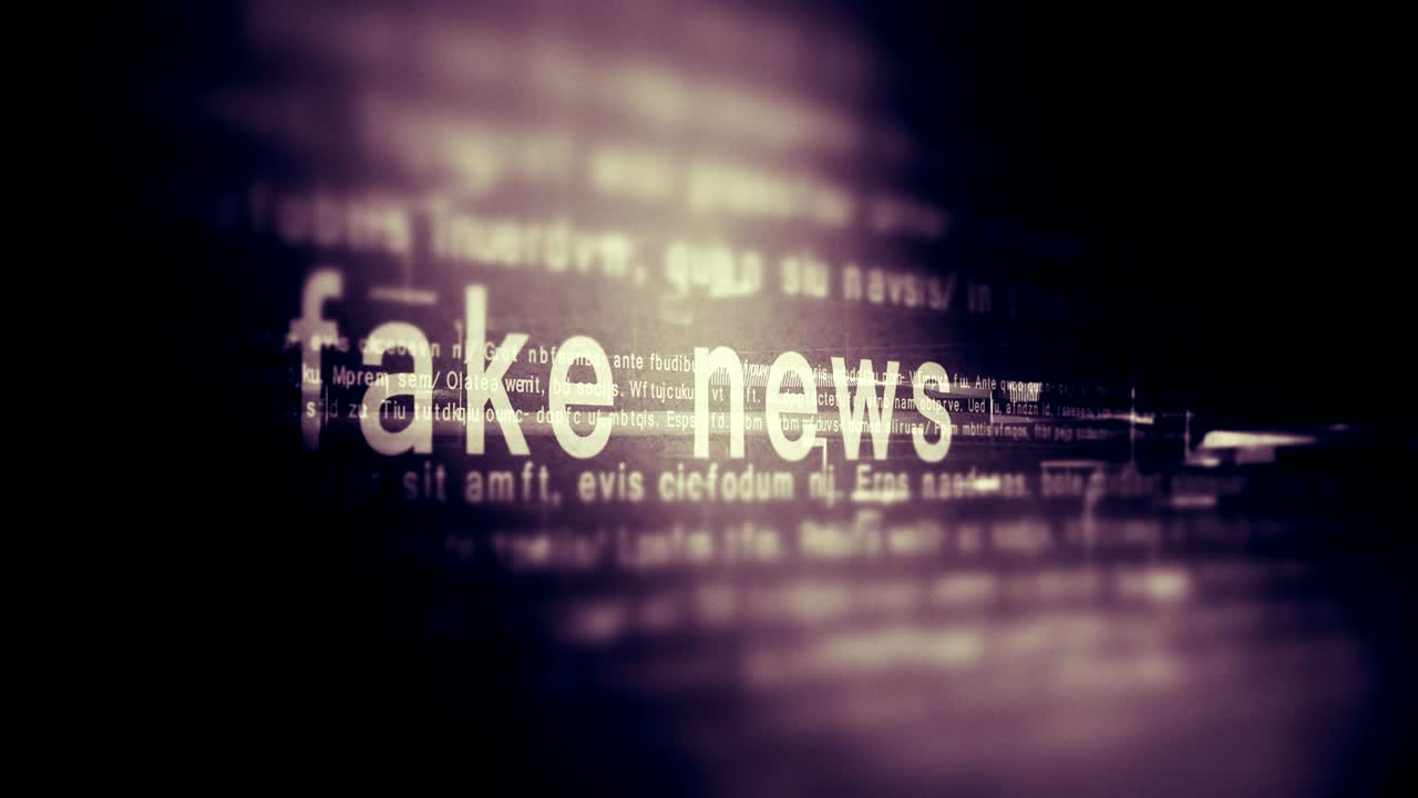 concepto de animación de video de noticias falsas