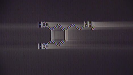 Dopamine-Chemical-Formula-Analog-TV-Glitch-Noise-Texture