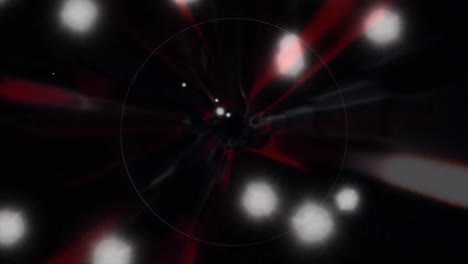 Animation-Von-Kreisen-Auf-Schwarzem-Und-Rotem-Hintergrund-Mit-Lichtern