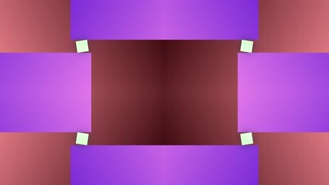 bloque lineal rectángulo forma cuadrada animación sin costuras movimiento fondo superposición de espejo geométrico color púrpura rojo oscuro