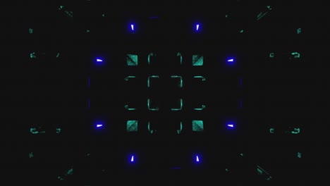 vj loop animation of bright neon flashes of green, orange and blue colors