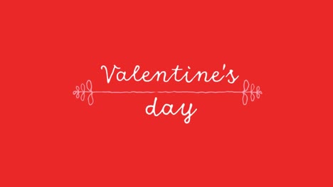 Animation-of-valentines-day-on-red-background