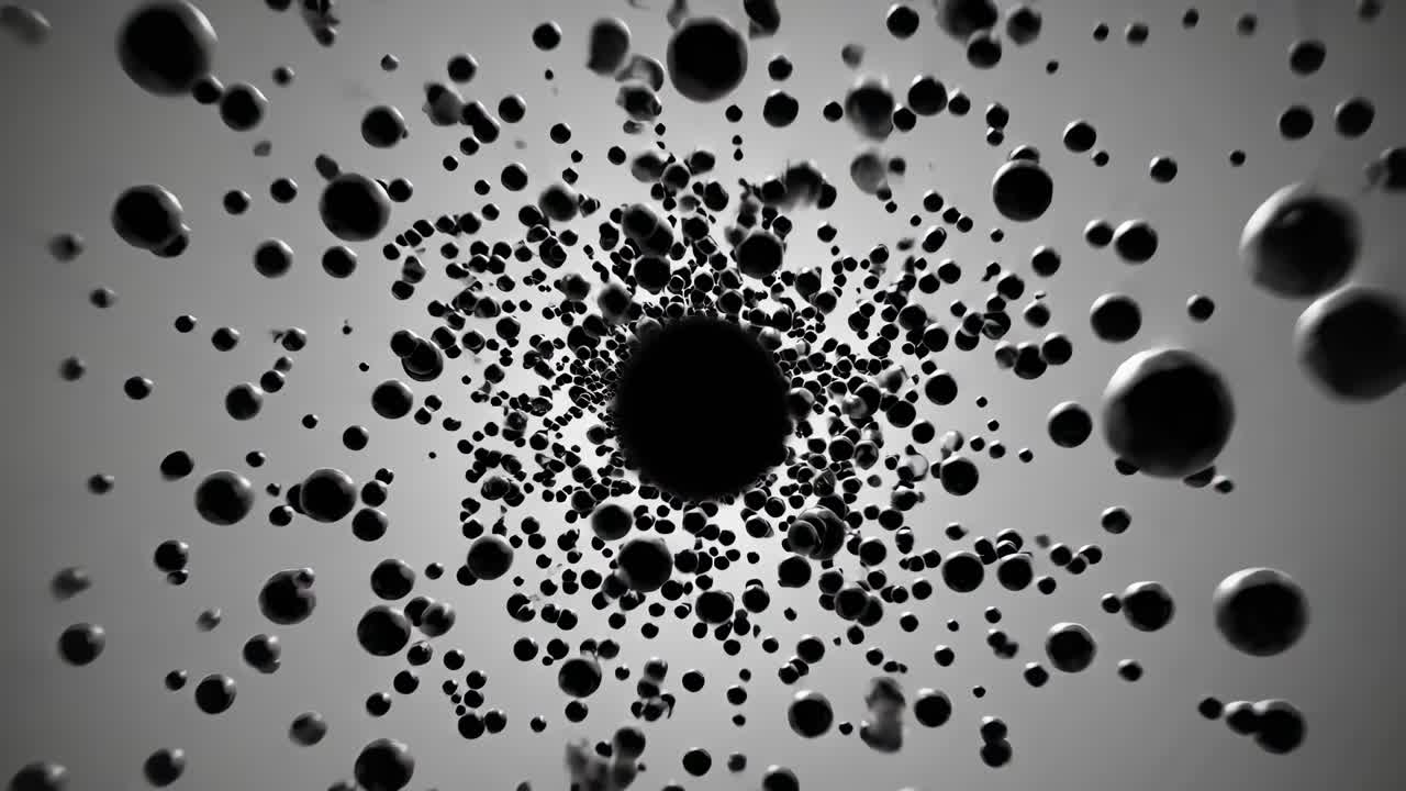 Abstract Black Sphere Explosion