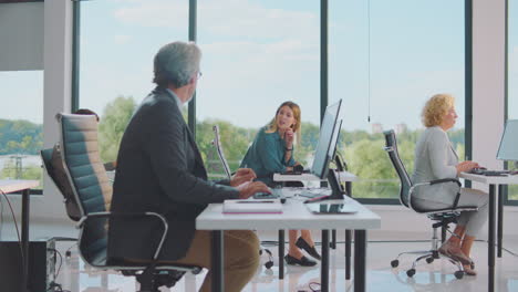 business people working in an office