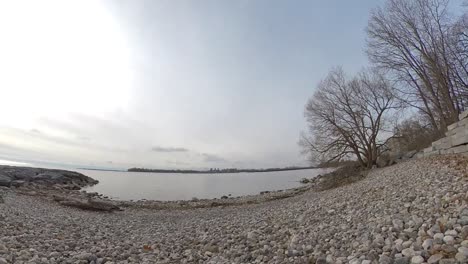 Low-angle-Limestone-rock-wall-day-time