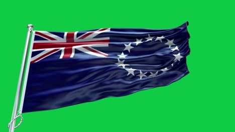 4k bandera muy detallada de las islas cook - bandera de las islas cook alto detalle - bandera nacional de las isles cook patrón de ondas elementos en bucle