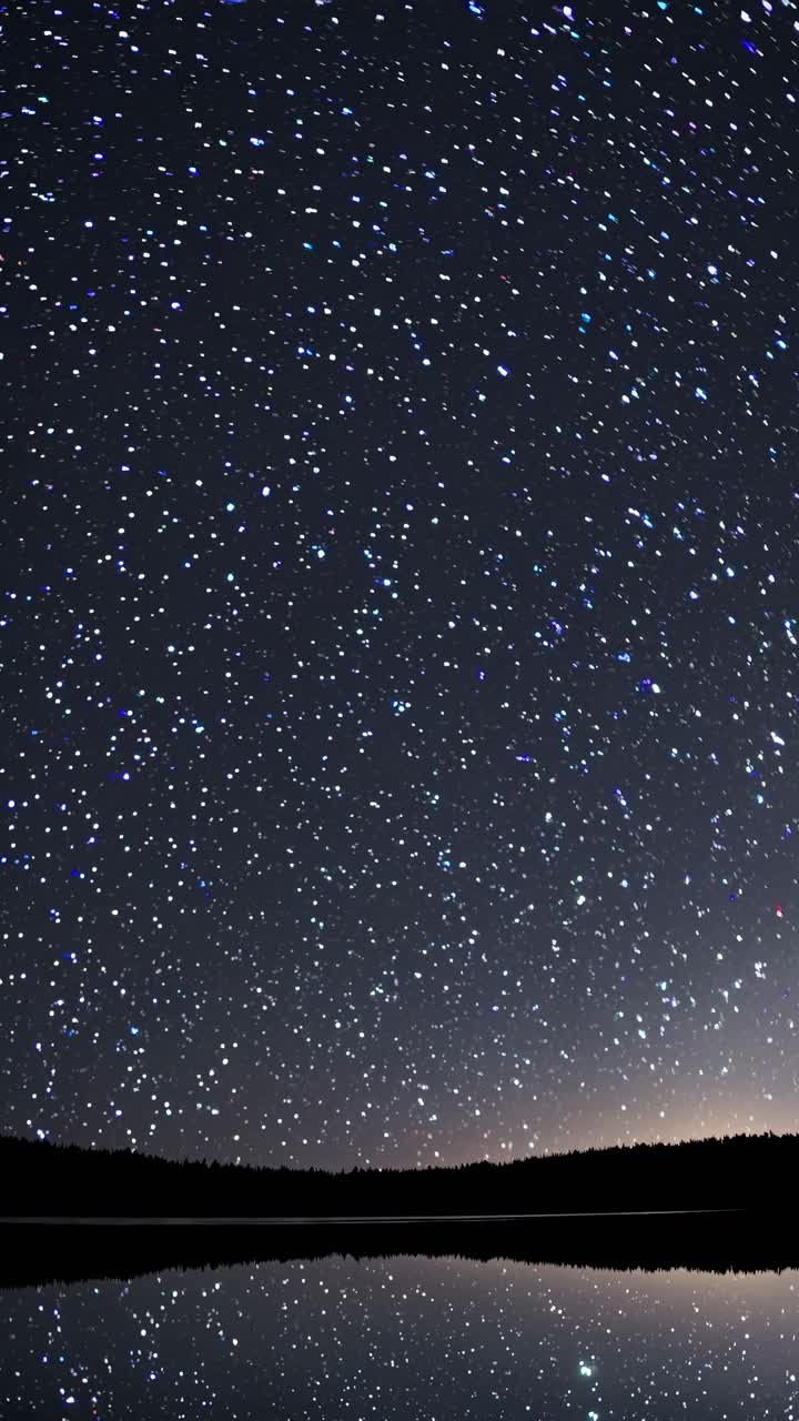 A mesmerizing night sky filled with stars, captured from a low-angle perspective