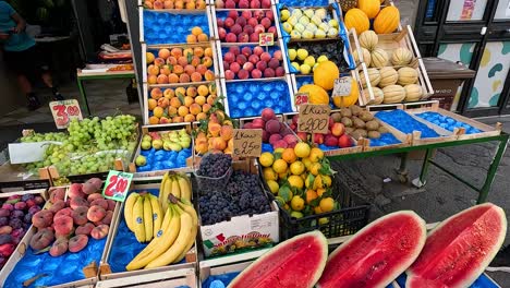 colorful fruit display at a naples market