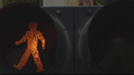 warning pedestrian crossing traffic light sign