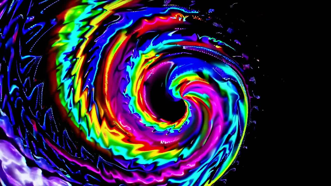 Abstract Colorful Spiral Vortex | Premium Stock Video Footage
