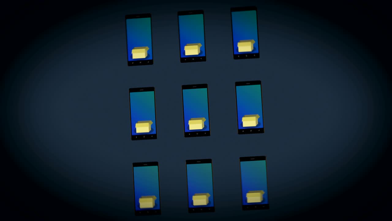 편지, 뉴스레터, 소셜 미디어 또는 바이러스 메시지를 손으로 만지는 애니메이션 루프 4k를 통해 인박스에 보내십시오.