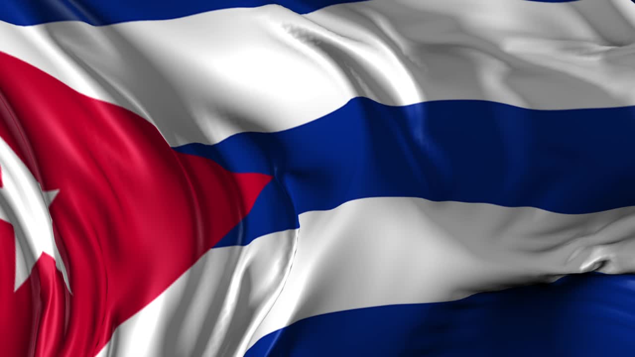 прекрасная 3d-анимация кубинского флага в циклическом режиме