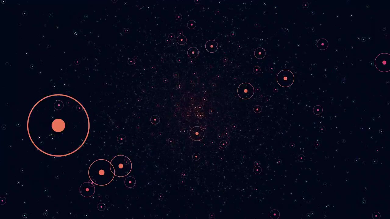 Circles arranged in an artistic pattern
