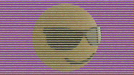 animación del icono emoji de las gafas de sol sobre la pantalla con ruido
