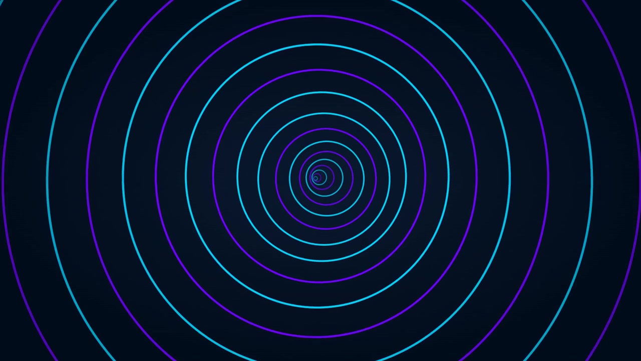 Abstract Motion Background with Pulsing Neon Circles