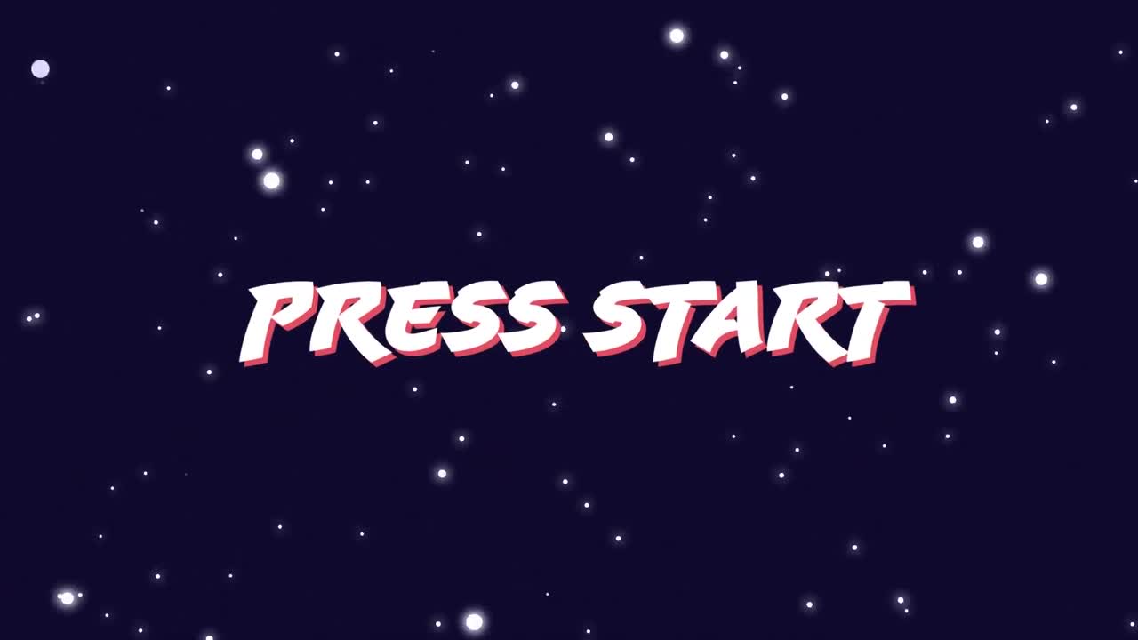 Press start text